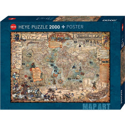 Puzzle Heye Puzzle Pirate World Map Art 2000 Κομμάτια