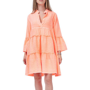 Lace Mini Καθημερινό Φόρεμα Πορτοκαλί M-8483 Lace Mini Καθημερινό Φόρεμα Πορτοκαλί M-8483