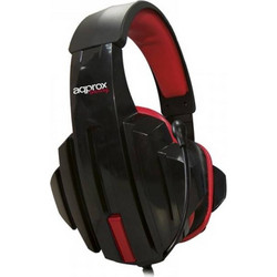 Approx Skull Gaming Headset Over Ear Black Red