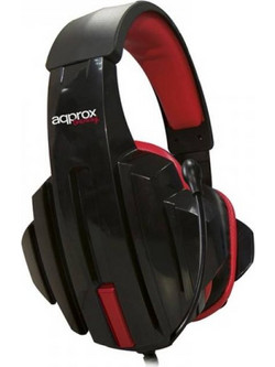 Approx Skull Gaming Headset Over Ear Black Red