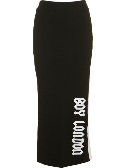 Boy London Μακριά Φούστα Υφασμάτινη Ψηλόμεση Pencil Μαύρη BL892-W-AW17