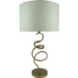 Inart Valou 5207351213294 Πορτατίφ Ε27 Λευκό Χρυσό Π35xΥ65cm