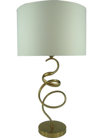 Inart Valou 5207351213294 Πορτατίφ Ε27 Λευκό Χρυσό Π35xΥ65cm