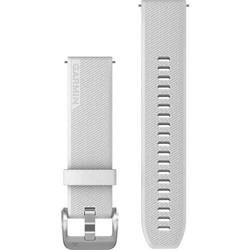 Garmin Quick Release 20mm Λουράκι Σιλικόνης White / Polished Silver
