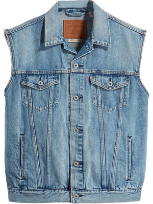 Levi's Αμάνικο Ανδρικό Μπουφάν Τζιν Μπλε A5789-0000