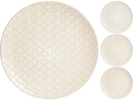 JK Home Decoration Πιάτο Ρηχό Κεραμικό 25.5cm 110524
