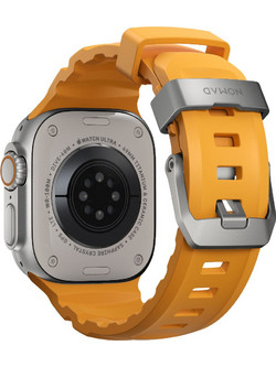 Nomad Rocky Point FKM Λουράκι Σιλικόνης Titanium / Sol Yellow (Apple Watch 42 / 44 / 45 / 49mm)