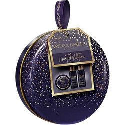 Baylis & Harding Mulberry Fizz Luxury Tin Bauble Washing Gel 30ml + Shower Cream 30ml + Toilet Soap 50gr