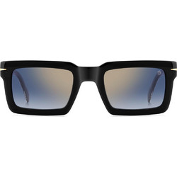 David Beckham DB7126/S 2M21V Ανδρικά Γυαλιά Ηλίου Τετράγωνα Κοκάλινα Μαύρα με Μπλε Φακό