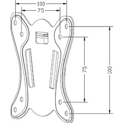 Maclean MC-715A Βάση Τηλεόρασης Τοίχου 13"-27" έως 25kg