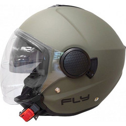 Pilot Helmets Fly SV Matt Military Green Κράνος Μηχανής Jet 1300gr