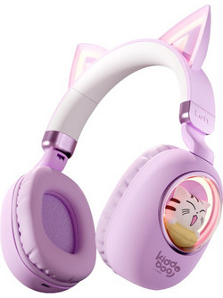 Kiddoboo Delulu Ασύρματα Bluetooth Παιδικά Ακουστικά Over Ear Μωβ