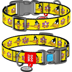 Waudog Looney Tunes Daffy Duck Plastic Κολάρο Σκύλου Κίτρινο 2.5x31-49cm