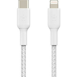 Belkin Braided USB-C to Lightning Cable 1m White CAA004BT1MWH
