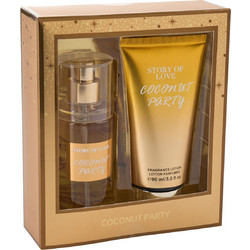 Story Of Love Coconut Party Body Lotion 90ml + Body Mist 88ml