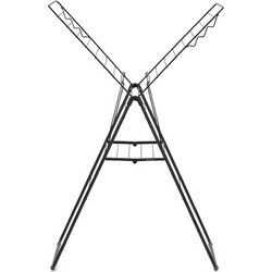 Brabantia Hangon Matt Black Πτυσσόμενη Απλώστρα Ρούχων Δαπέδου Μεταλλική 59.2x5x98.4cm με Μήκος Απλώματος 20m