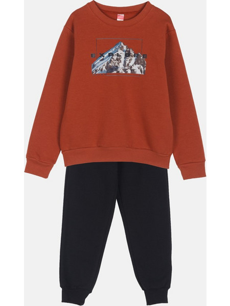 Joyce Παιδικό Σετ Φόρμας Καφέ Navy Μπλε 2464124