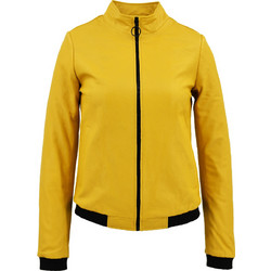 Leather 100 Γυναικείο Μπουφάν Δερμάτινο Μακρύ Κίτρινο 07-W-B-2178-JUMBO