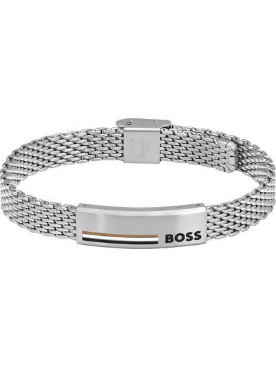 Hugo Boss Ανδρικό Βραχιόλι Χειροπέδα από Ατσάλι Ασημί 1580611