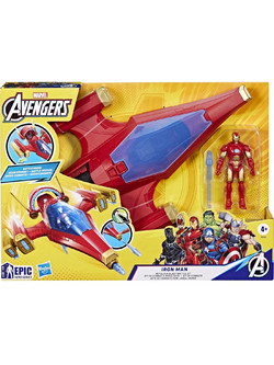 Hasbro Marvel Avengers Epic Hero Series Iron Man Repulsor Blast Battle Jet Φιγούρα Δράσης για 4+ Ετών 10cm