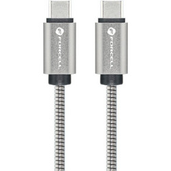 Forcell F-Energy Metal C237 Stainless USB-C to USB-C 60W 1m Silver 5903396274480