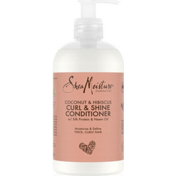 Shea Moisture Coconut & Hibiscus Conditioner για Επανόρθωση & Όγκο για Σγουρά Mαλλιά 384ml