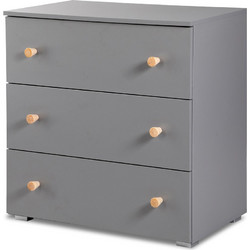 Klups Pauline Βρεφική Συρταριέρα Γκρι 81x48x80cm