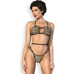Chilirose Bikini Set Μπουστάκι String Animal Print Μπεζ CR-4497