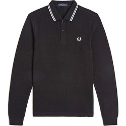 Fred Perry Ανδρική Μπλούζα Polo Μακρυμάνικη Μαύρη M3636-350