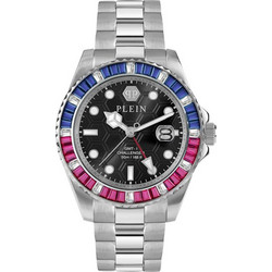 Philipp Plein GMT-I Ανδρικό Ρολόι με Ασημί Μεταλλικό Μπρασελέ PWPZA0124