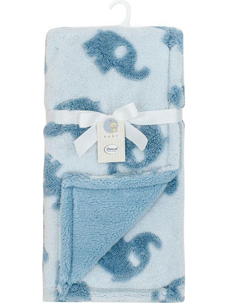 Dimcol Elephant 08 Κουβέρτα Αγκαλιάς Fleece 75x100 Γαλάζια