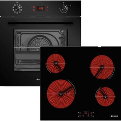 Pyramis Φούρνος Ηλεκτρικός Άνω Πάγκου 78lt 59.5cm PO78082009SBL με Κεραμικές Εστίες PHC61410FMB