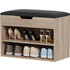 HomeMarkt Romir Παπουτσοθήκη Σκαμπό Ξύλινη Sonoma M60xΠ30xY44cm HM2477.01