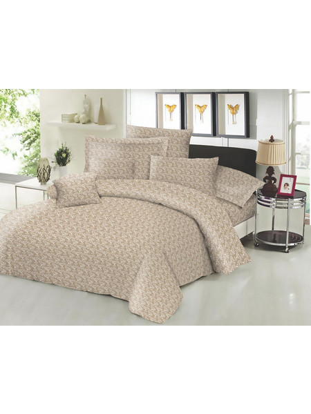 Komvos Σεντόνι Διπλό Βαμβακερό με Λάστιχο 150x200+22 Fern Beige
