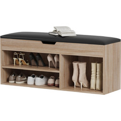 HomeMarkt Παπουτσοθήκη Σκαμπό Μοριοσανίδας Romir Sonoma M100xΠ30xΥ44cm HM2478.01