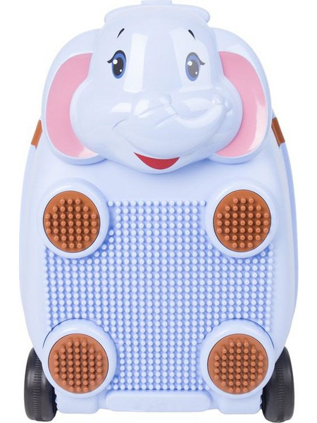 Zoolittle Trolly Elephant ZOO-1710 Παιδική Βαλίτσα Καμπίνας 47.5x34.5x31.5cm με 4 Ρόδες Γαλάζια