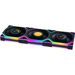 Lian Li Unifan SL Wireless LCD Case Fan 120mm ARGB με Σύνδεση 3-Pin 4-Pin PWM 9-Pin (USB 2.0) 3τμχ Black