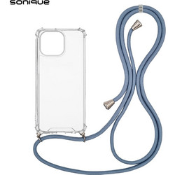 Sonique Armor Clear Back Cover Transparent / Blue Grey (iPhone 14 Pro Max)