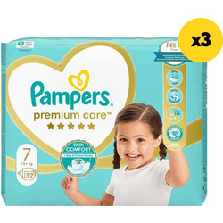 Pampers Premium Care Πάνες No7 15kg+ 96τμχ