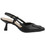 Wall Street Γόβες Slingback Δερμάτινες με Λεπτό Ψηλό Τακούνι Μαύρες 272-24037