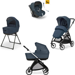 Inglesina Electa Quattro 2025 Darwin Infant Recline Καρότσι Μωρού 3 σε 1 Hudson Blue/ Silver Black