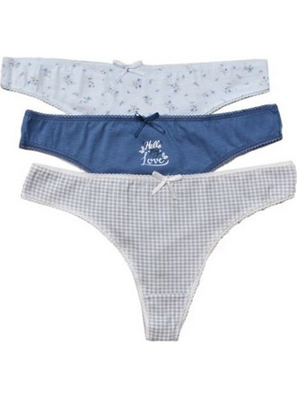 FMS Βαμβακερά Γυναικεία String Navy Μπλε 3Pack 11030-12-175
