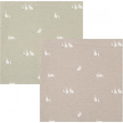 BimbiDreams Bunny Πάνες Αγκαλιάς από Μουσελίνα Εκρού 60x60cm 2τμχ