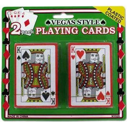 Vegas Style Σετ Τράπουλες Πλαστικοποιημένες 2τμχ Κόκκινες 8027501324666
