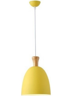 Eurolamp Κρεμαστό Φωτιστικό Οροφής Μονόφωτο E27 Κίτρινο 144-24120