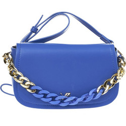 Verde Γυναικείο Τσαντάκι Χιαστί από Δερματίνη Royal Blue με Στενό Λουρί 01-0001640