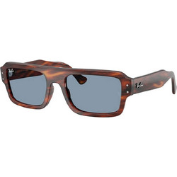 Ray-Ban RB4454 139856 Ανδρικά Γυαλιά Ηλίου Τετράγωνα Κοκάλινα Καφέ με Μπλε Φακό