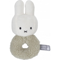 Miffy Fluffy Μέντα Υφασμάτινη Κουδουνίστρα Κρίκος για Νεογέννητα