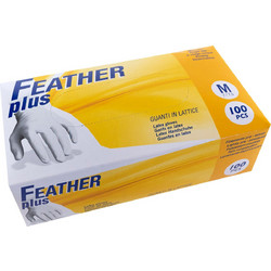 Reflexx Feather Plus Γάντια Λάτεξ Λευκά 100τμχ