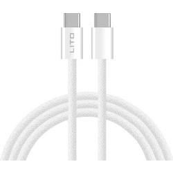 Lito LD04 Braided USB-C to USB-C 60W 1m White 5949419180888
